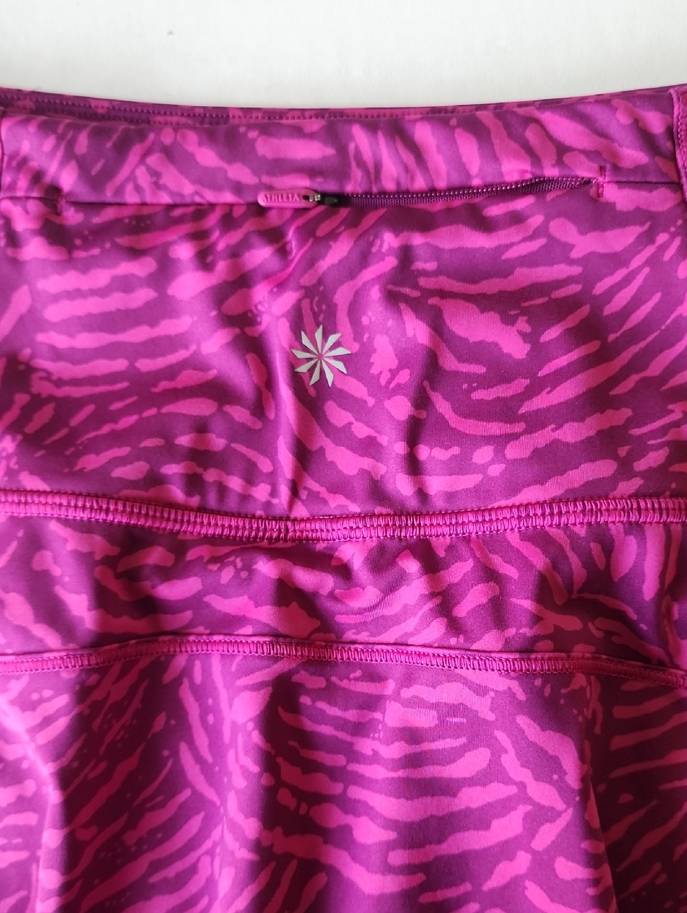 Athleta Ace Print Magnolia Purple Patterned Flared Tennis Pickleball Skirt Skort - Picture 3 of 9